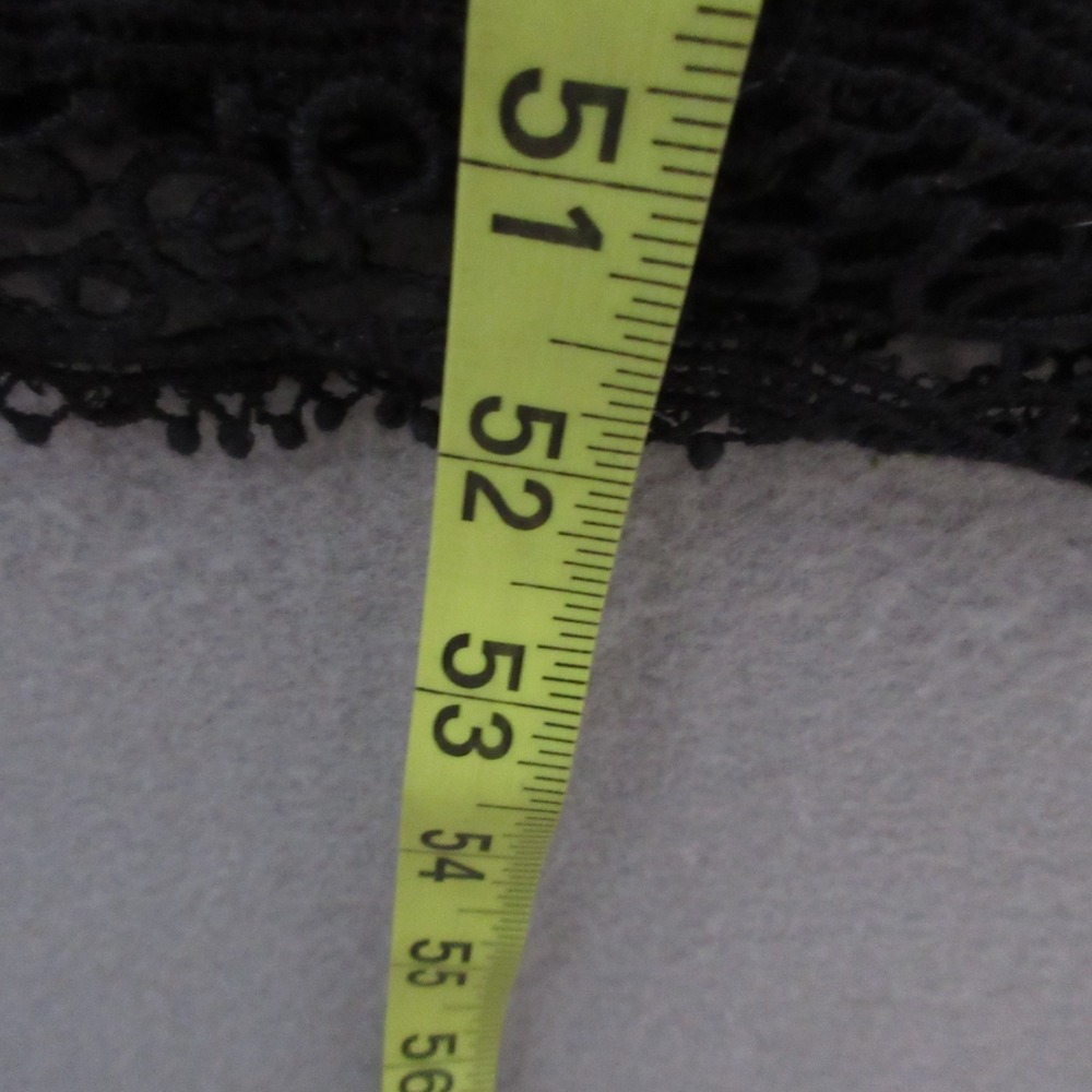 Abercrombie & Fitch Dress Medium Petite Black Lace Pockets Maxi Boho Cottage‎ - Picture 7 of 10